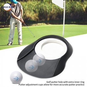 Putting Cup Hole Putter Practice Trainer Aid Flag 1Set per Golf In/Outdoor