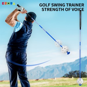 Entrenador de swing de golf OEM/ODM a l'engròs amb bola de flux d'aire de plàstic Dones Homes Pal d'alineació Pràctica de golf Ajuda per a l'entrenament Equip de golf Accessori de fibra de vidre lleugera d'alta resistència