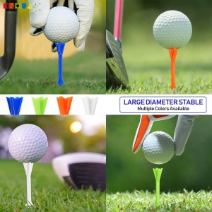 4 プロング プラスチック ゴルフ ティー OEM ODM 新しい到着ダブル デッキ 83 mm ゴルフ ティー メーカー安いカスタム ロゴ印刷高品質安い価格耐久性のある環境にやさしい