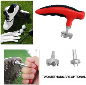 Supplier Factory Custom Tîpa Gearless Destê Plastîk Reş Destê Golf Shoe Spike Wrenches Track