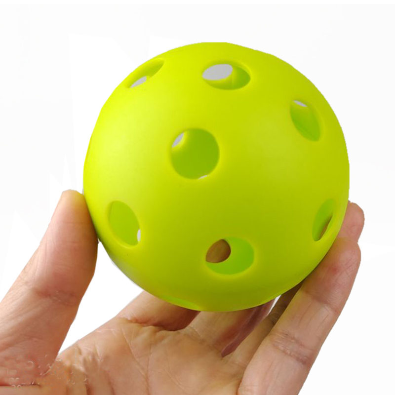 I-Wholesale Practice Baseball Ball Super Solf 72mm Dia EVA Solf Multicolor Plastic Airflow Practice Floorball Ball Isithombe Esifakiwe