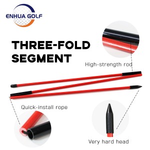 2 paketa sklopivih štapova za vježbanje golfa s prozirnim golf lopticama za vježbanje golfa