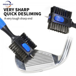 Mini cepillo de palos de golf elegante e lixeiro de nova versión, clip magnético, ferramentas de limpeza para palos de golf, cepillo para putter de carro de golf de alta calidade