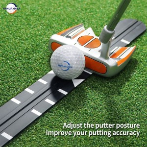 OEM Golf Putting Alignement Rail Golf Putting Practice Guide d'alignement Règle calibrée Alliage d'aluminium Golf Trainer Aid for Putting Green Fabricant