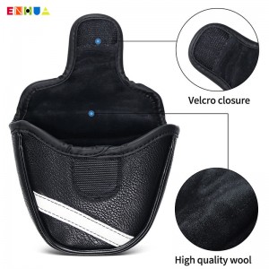 OEM/ODM Waterproof Soft Customized Vintage PU Leather Mallet Putter Head Cover Premium Mallet Putter Cover Putter Head Cover