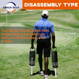 Aluminiozko Golf Ball Retriever Shag Poltsa Shaggy Ball-jasotzailea Galdaketa Metalezko Golf Osagarriak desmunta daitezke