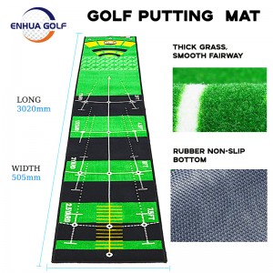 Kvaliteetne golfiharjutuste komplekt treeningmatist ja automaatsest pallitagastusega reguleeritavast putketopsist