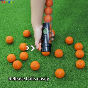 Fabriksforsyning OEM/ODM Transparent plastik Golfbold Retriever Picker Grabber med 21 stk. Practice PU Balls Pack