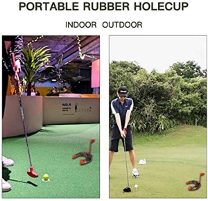 Achix podesivi golf čaša za stavljanje, točnost, unutarnji trenažer, pomagala za vježbanje, regulacija čaše za stavljanje u golfu s držanjem i zastavicom za vanjsku uredsku garažu