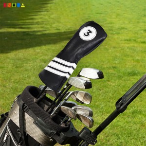 Golfkøllehovedbetræk Lavprisgaranti Kvalitetsgolfbetræk PU-læder golfhovedbetræk til 3 træ OEM/ODM Engros