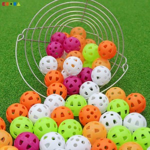 42 mm gamyklos tiekimas pigiai plastikinių spalvų golfo kamuoliukai oro srauto tuščiaviduriai golfo treniruotės Sportiniai kamuoliai reguliuojamo kietumo OEM/ODM