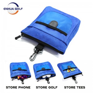 Matibay na Pu Leather Golf Customized Waterproof Valuables Leather Pouch