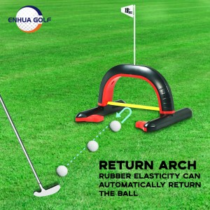 Conjunt d'entrenament de golf d'estora d'entrenament i tassa de posada ajustable amb retorn automàtic de la pilota d'alta qualitat