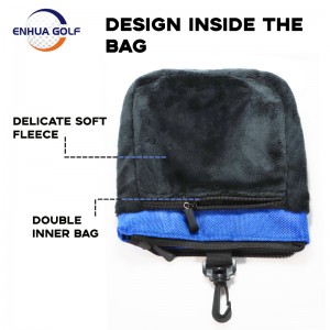 Valet Bag Deluxe da golf in nylon nero grande durevole impermeabile personalizzato OEM