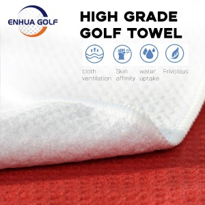 Asciugamano da golf con bandiera dell'Inghilterra + spazzola per la pulizia della scanalatura della mazza da golf