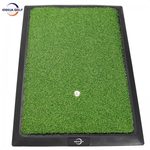 Golf Mat, Indoor Golf Hitting Mat – Heavy Duty Rubber Base Golf Putting Green, Mini Golf Practice Training Aid with Golf Tees 9, Dual Premium Turfs, Golf Accessories Golf Gift for Men