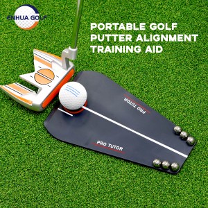Aiuti per l'allineamento della messa da golf al coperto Pratica Tutor per la messa da golf in ABS nero Alta qualità a buon mercato