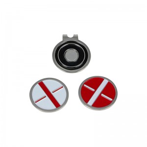 Metal Magnetic Ball Marker Hat Clip Set foar Golf en Hat Clip Set