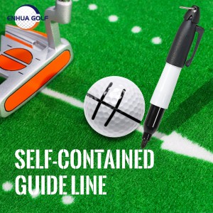 Biru + Abu-abu Bola Golf Gambar Garis Marker Set dengan 1 Pena Alat Keselarasan-Aksesoris Golf untuk Liner menggambar Stensil Kit dan Bola Golf
