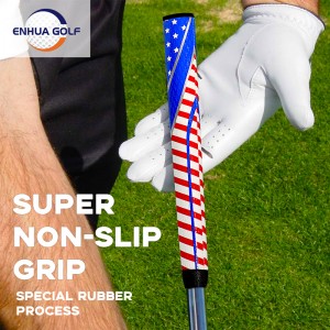 Nouvo konsepsyon OEM Super Putter Grip Manifakti Golf Glub Pwodwi pou Telefòn Leather Golf Putter Grip Pi Handmade Club Grips