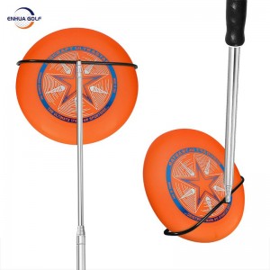 លក់ដុំ Disc Golf Retriever Extendable Portable Telescoping Disc Pole Retriever 3 in 1 Metal Retriever Tool Grabber Tool with Hook ពង្រីកដល់ 15ft សម្រាប់កីឡាក្រៅផ្ទះ
