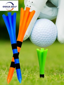 wholesale 5 garras Tees de golf de plástico coloridos de alta calidad personalizables Duradero 5 puntas Cero fricción