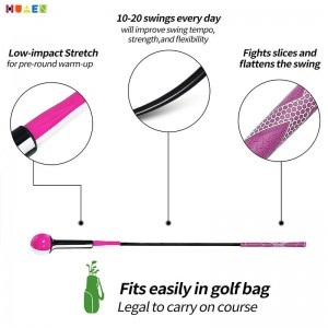 Najpredávanejšie na Amazon OEM/ODM Pink White Lady Profesionálna golfová hojdačka Grip Warm Up Stick Cvičiteľská palica pre trénera golfového švihu