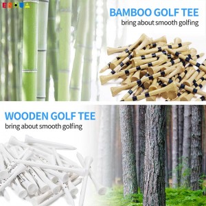 Odav tehase tarne uue disainiga OEM/ODM tootja värviline golfi puidust bambusest tee koos logoga trükkimine keskkonnasõbralik