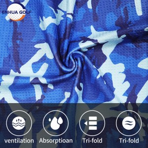 Moderigtigt design Camouflage farve Golfkølle Rengøringshåndklæde Clubber Rengøringsværktøj Golfvogn Putter renere Høj kvalitet Fuld digital farveprint