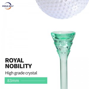 OEM Crystal Transparent Super Thin Golf Tee Factory Supply 83mm PC Plastic Golf Tee អាវលក់ដុំថោកៗ ធន់នឹងបរិស្ថាន