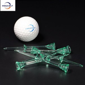 OEM Crystal Transparent Super Nipis Tee Golf Bekalan Kilang 83mm PC Plastik Tee Golf Tee borong murah Tahan lama Mesra alam