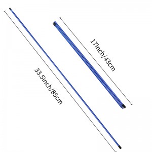 Novi dizajn Dvostruko presavijeni aluminijski štap za poravnanje za kalibraciju golfa 85 cm 3 KOM po paketu ušteda tereta Proizvođač odlične kvalitete