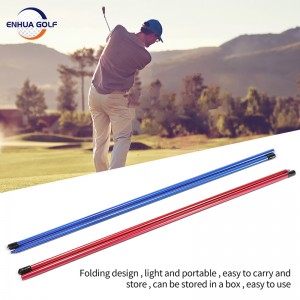 Bagong disenyo Double fold Aluminum Golf pagkakalibrate alignment stick 85cm 3 PCS bawat pack kargamento nagse-save mahusay na kalidad tagagawa