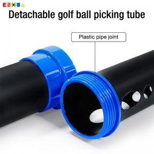 Migliore vendita su Amazon OEM ODM Nuovo design TPR + tubo in alluminio Raccoglitore di palline da golf Raccoglitore di palline da golf staccabile durevole per acqua e cespugli Shag Tube