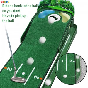3D Simulering Baggrund Board Golf Putting Green Fabriksforsyning Nyt design Hazard Golfmåtte Indendørs Udendørs Øvelsesmåtte Premium Golf Puttemåtte