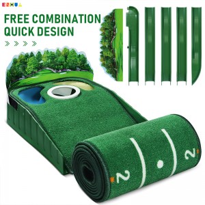 3D Simulasi Latar Papan Golf Putting Héjo Pasokan Pabrik Desain Anyar Hazard Golf Mat Indoor Outdoor Praktek Mat Premium Golf Putting Mat