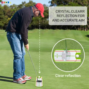 Mirall de posada de golf acrílic a l'engròs OEM Pràctica de bona qualitat Pràctica de golf Entrenament Eina d'alineació Fabricant de caixes de color de mirall Fàbrica d'accessoris de golf