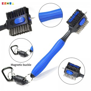 OEM/ODM Bag-ong Release Mini Lightweight Stylish Golf Club Brush Magnetic clip Clubber Cleaning Tools Golf Cart Putter Brush Taas nga Kalidad