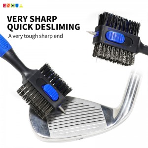 OEM/ODM Itusilẹ Tuntun Mini iwuwo Aṣa Golf Club Brush Magnetic clip Clubber Cleaning Tools Golf Cart Putter Brush Didara to gaju