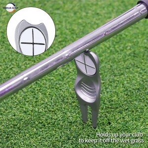 Sprzedaż hurtowa OEM w magazynie w sprzedaży Deluxe Golf Divot Tool z magnetycznym znacznikiem kulkowym Super wysoka jakość