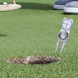 Penjualan Pengurangan Grosir OEM dalam stok dijual Deluxe Golf Divot Tool dengan penanda bola magnet kualitas Super Tinggi