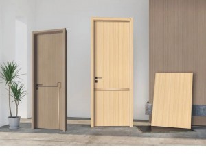 Ușă de interior WPC din lemn rezistent la apă Design de lux cu cadru
