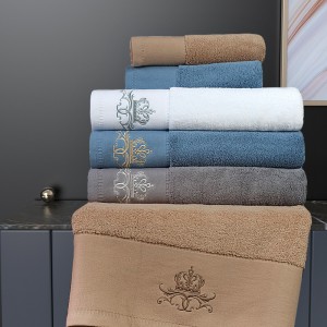 Set di asciugamani da bagno set di asciugamani per hotel asciugamani di lusso personalizzati per hotel
