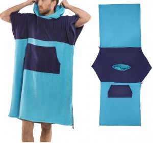 החלפת חלוק מגבת ומגבת חוף 2 באחד לשני המינים לילדים ולמבוגרים