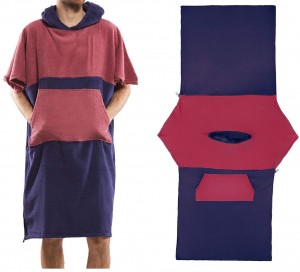 Сменный халат и пляжное полотенце 2 в одном, унисекс, для детей и взрослых