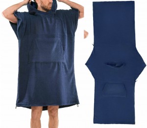Сменный халат и пляжное полотенце 2 в одном, унисекс, для детей и взрослых