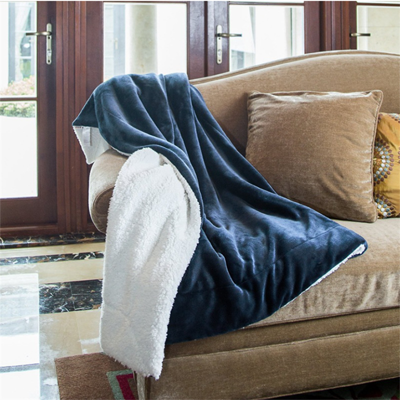 Χοντρές κουβέρτες Απαλή βελούδινη φανέλα που συνθέτει sherpa fleece Επιλεγμένη εικόνα