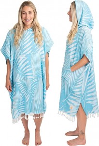 100% памучна крпа со качулка за возрасни за сурфање на плажа базен