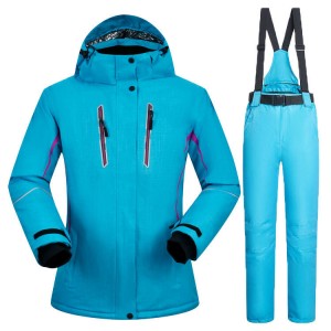 zimná lyžiarska bunda kombinéza nepremokavá Snowboardová bunda a nohavice s podbradníkom
