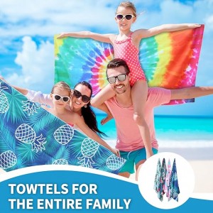 Oversized lichtgewicht strandhanddoek van microvezel voor volwassenen, dames en heren